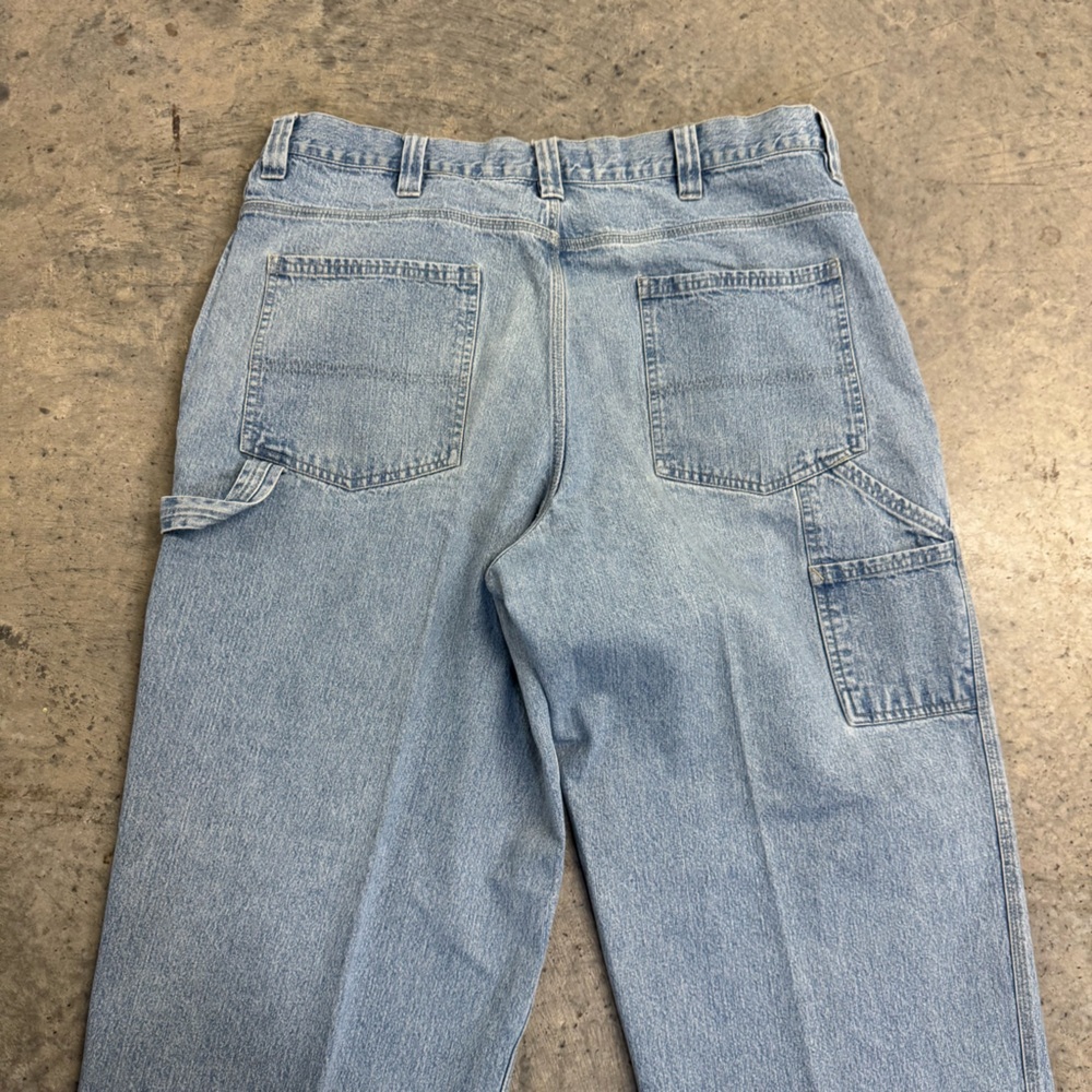 VTG‎ Route 66 Original Clothing Co Men's Blue Denim Jeans Carpenter Cargo Work - Picture 10 of 10